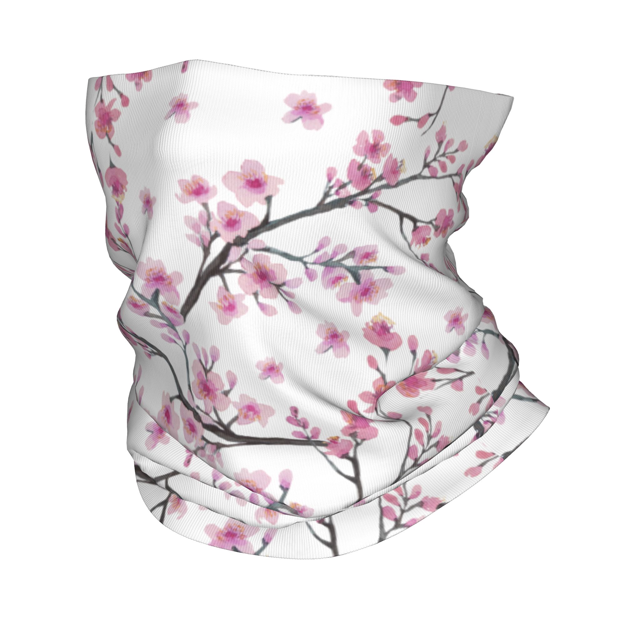 Neck Gaiter Face Cover - Japan Sakura Cherry Blossoms with A