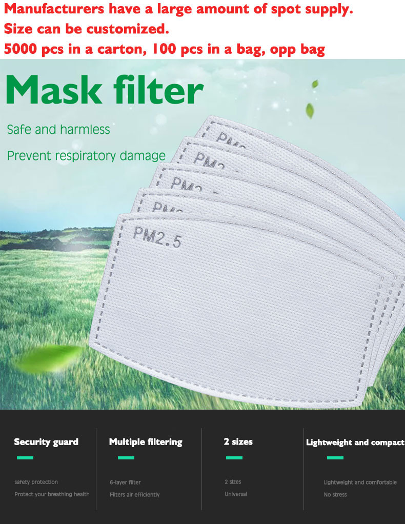 Pm2.5 Filter Insert - Pm2.5 Mask Filter Safe Multiple Filtering