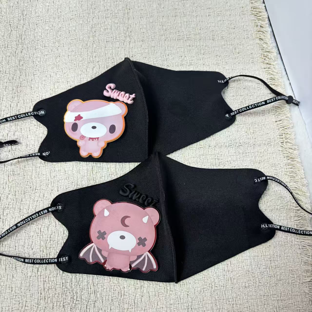 Cute Cartoon Bear Cloth Face M - đánh giá và giá Cloth Face Mask Washable