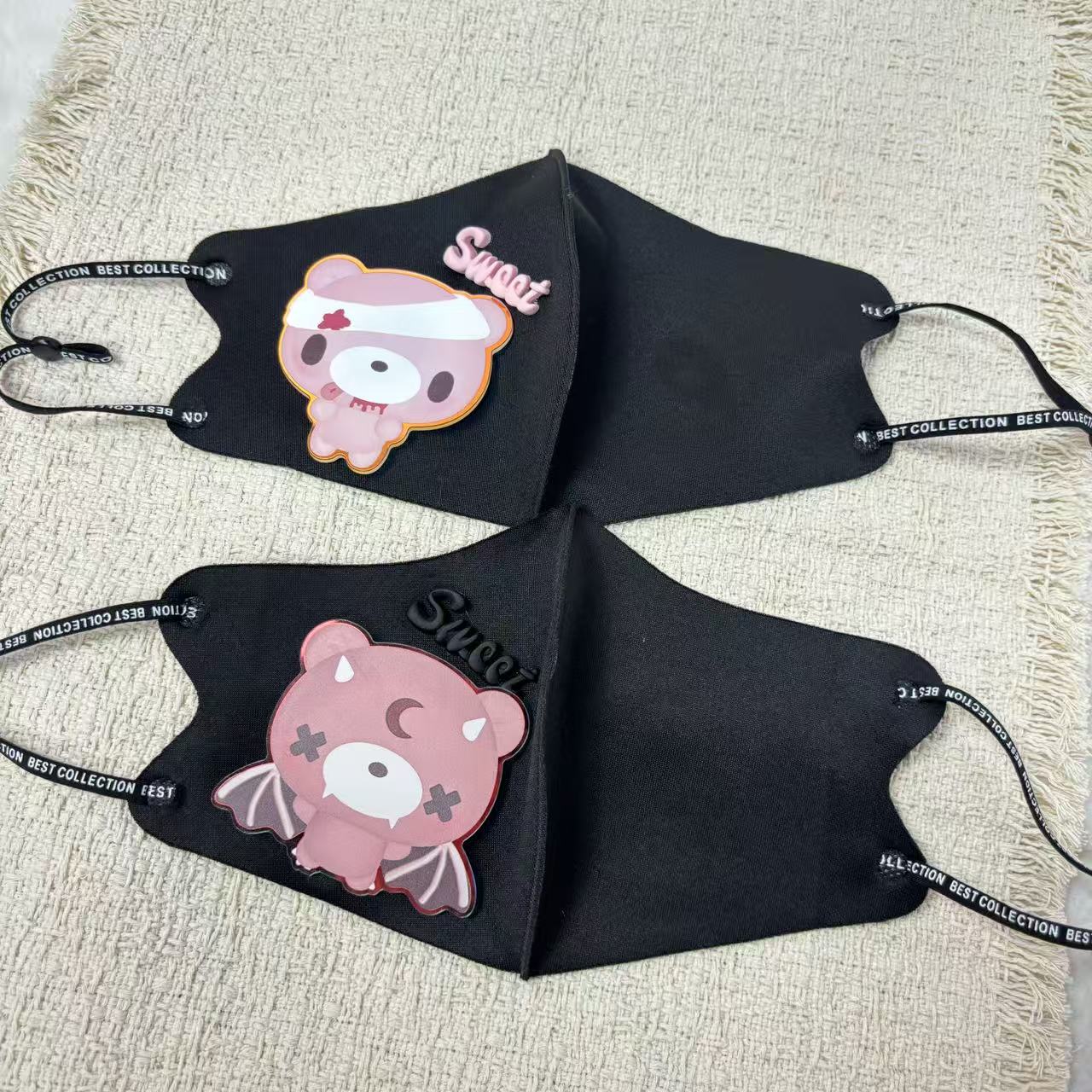 Cute Cartoon Bear Cloth Face M - đánh giá và giá Cloth Face Mask Washable