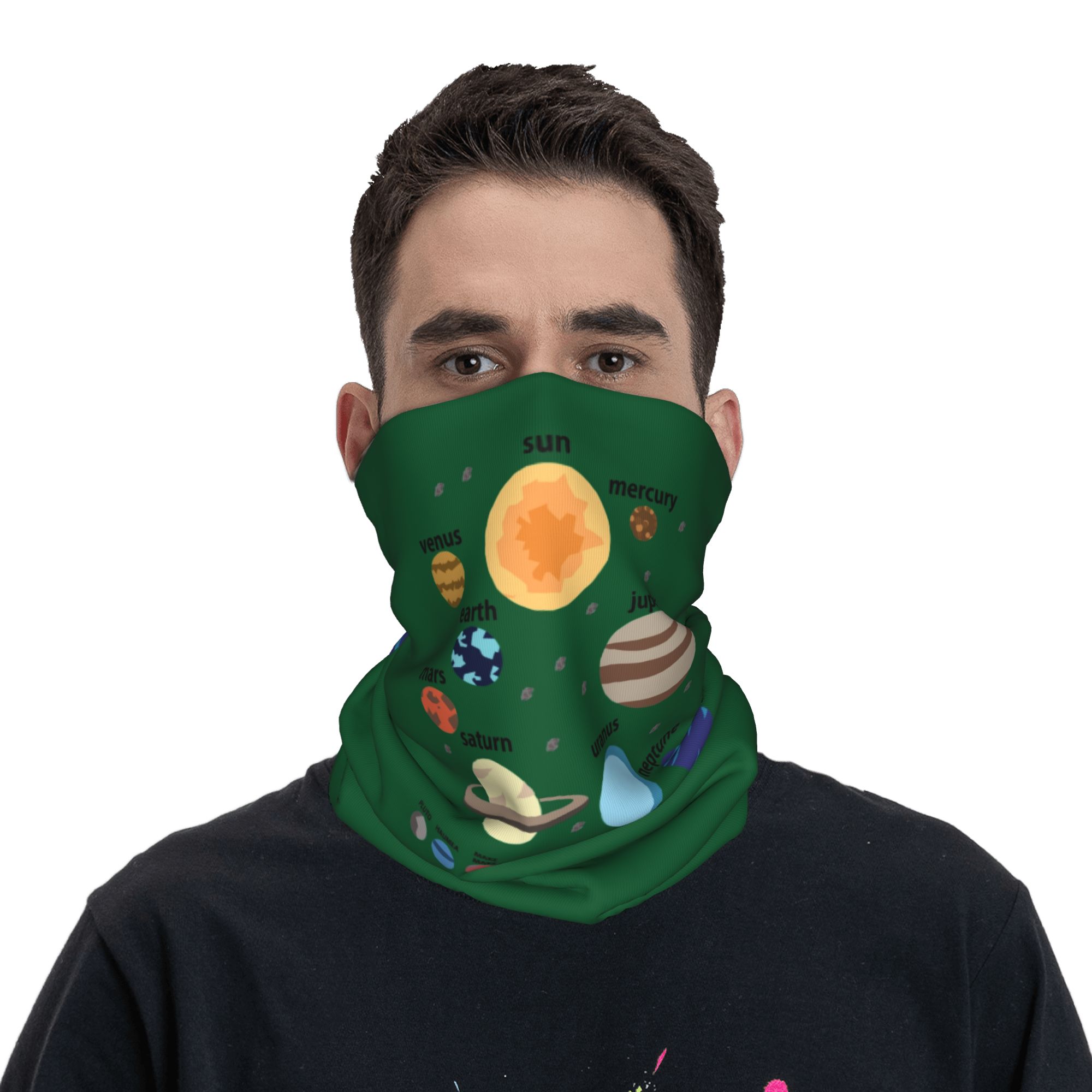 Custom Earth Sun Solar System  - đánh giá và giá Neck Gaiter Face Cover